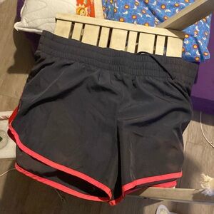 They’re gray sports shorts great for p.e durable flexible comfortable